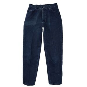 Vintage Lee High Waisted Tapered Leg 80s Jeans Women's 12P Dark Wash 28x27.5